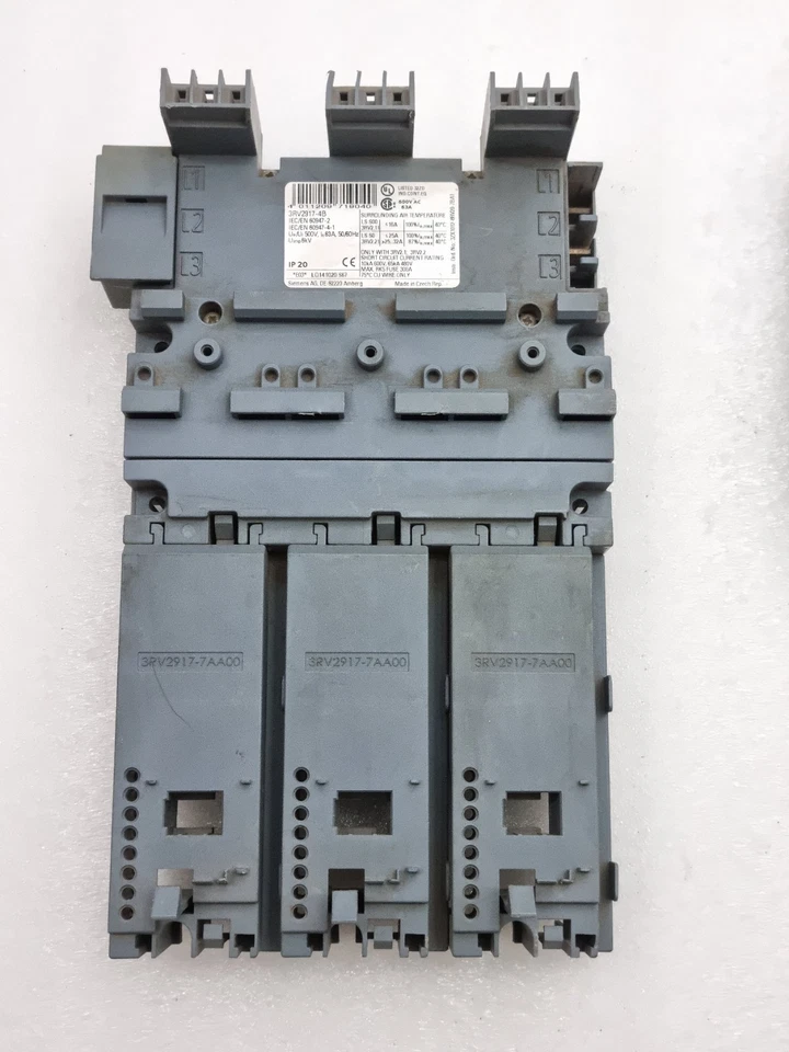 Siemens 3RV2917-4B Bsbar/Power Distribution Base Block for 3RV2